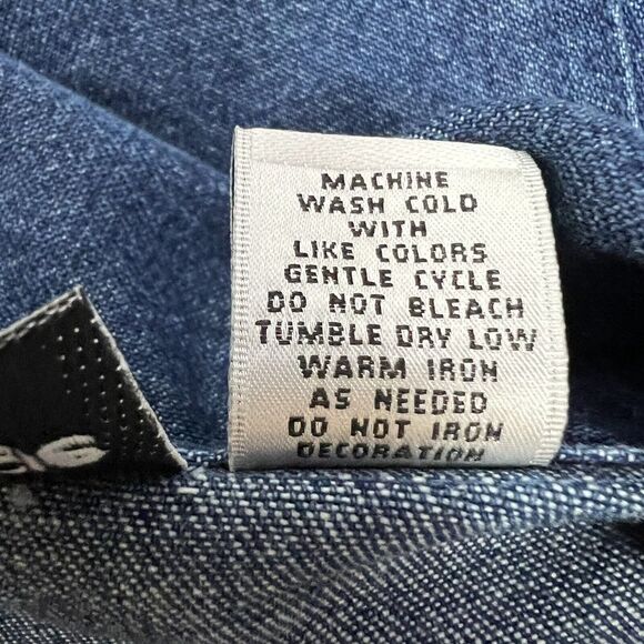 BRECKENRIDGE Womens Blue Jean Jacket Sz 2X Silver Studs Flaw/Studs Loose/Missing - Picture 9 of 12